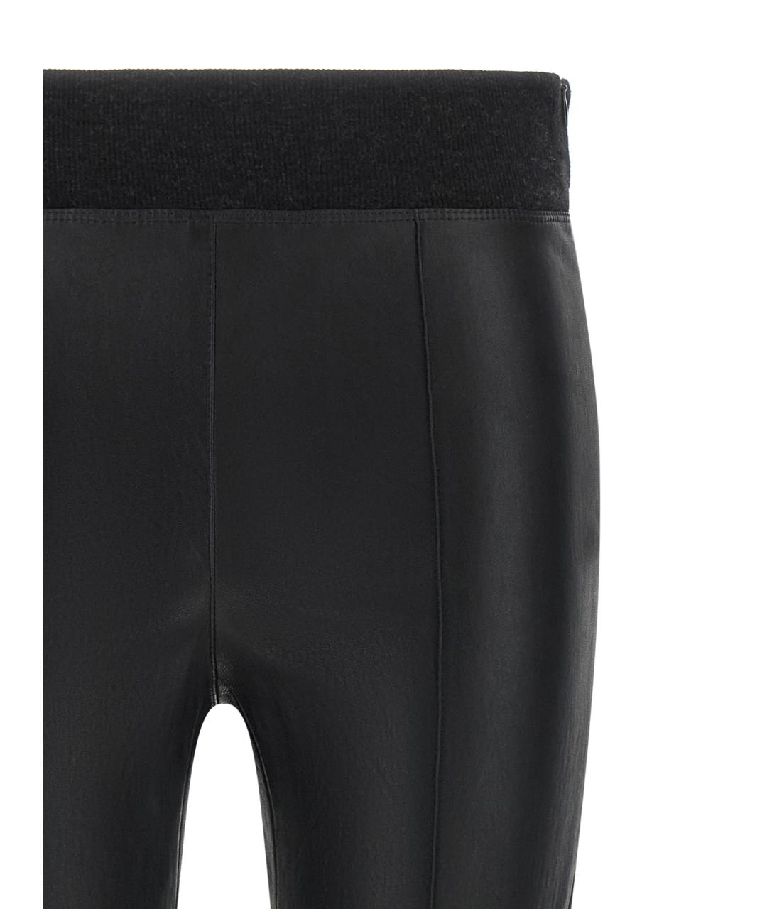 BRUNELLO CUCINELLI Черные кожаные леггинсы и велосипедки, фото 3