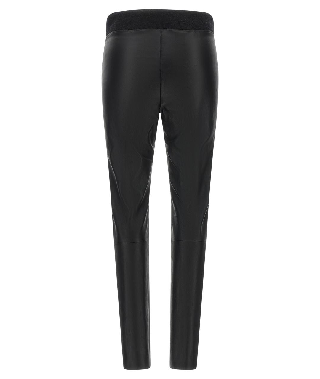BRUNELLO CUCINELLI Черные кожаные леггинсы и велосипедки, фото 2