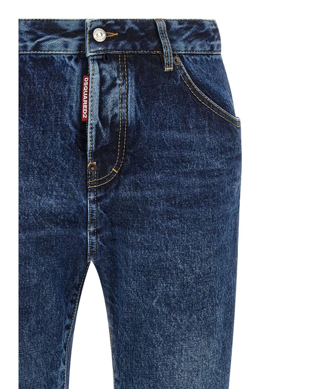 DSQUARED2 Синие хлопковые джинсы слим, фото 3