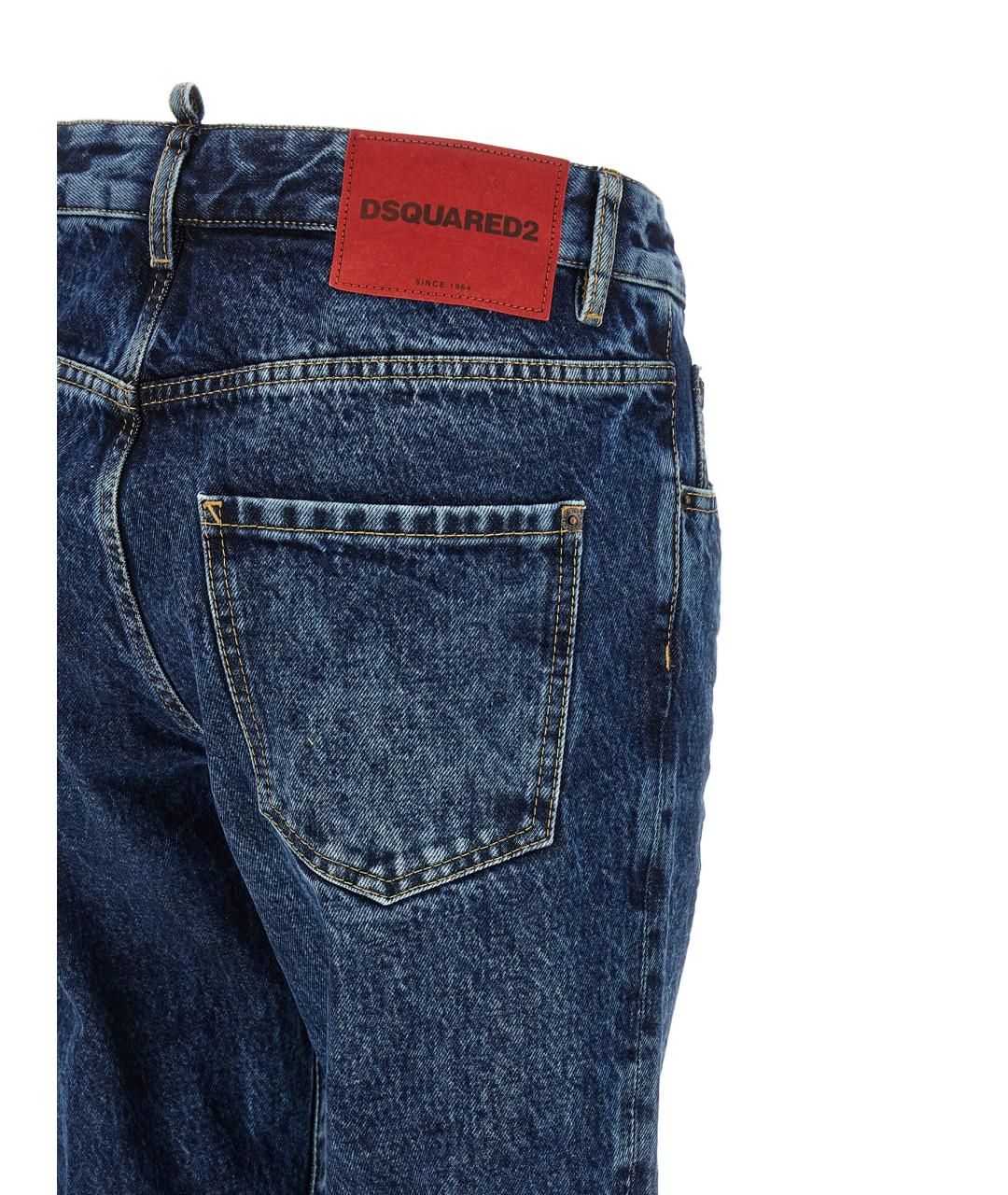 DSQUARED2 Синие хлопковые джинсы слим, фото 4