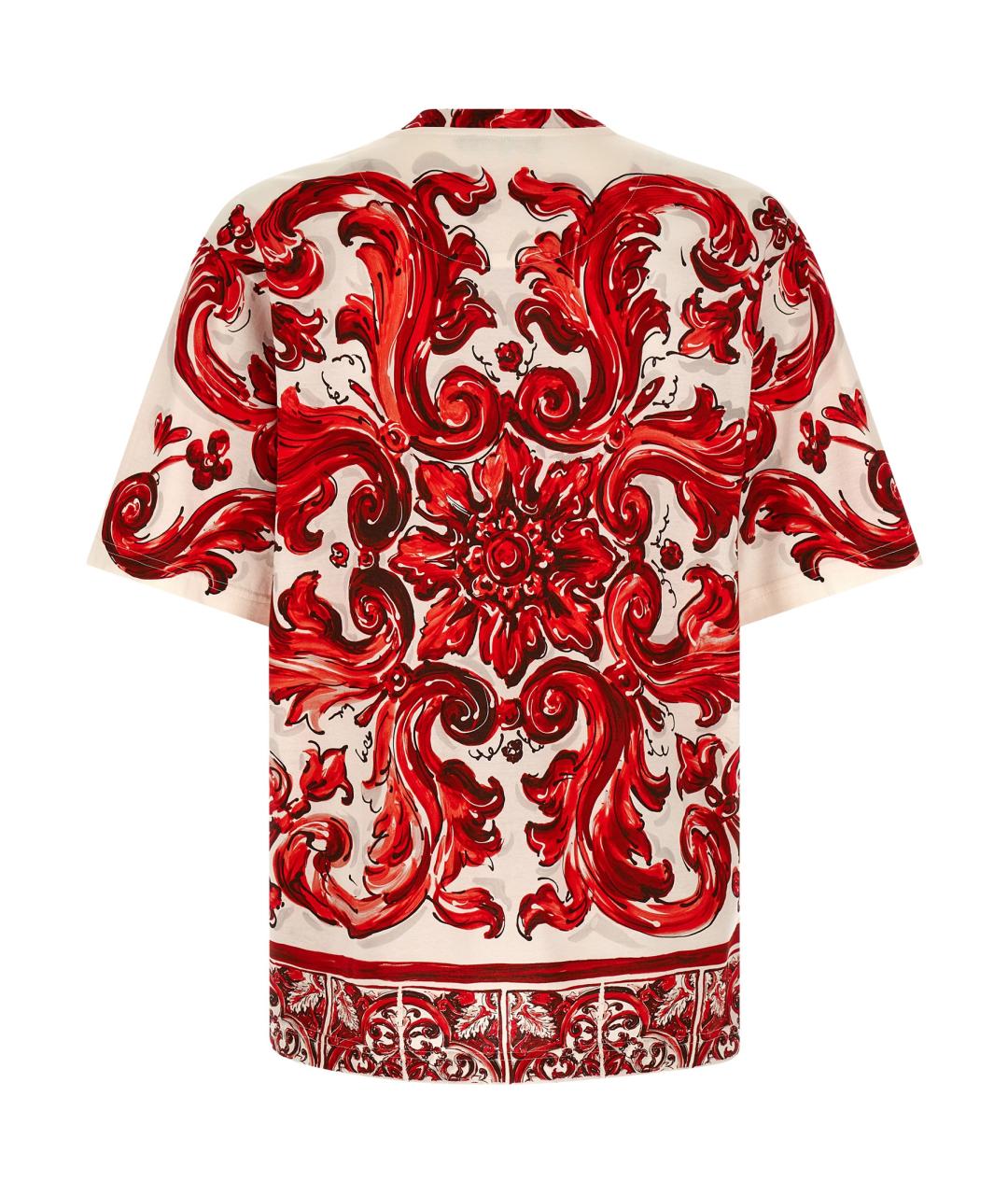 DOLCE&GABBANA Красная хлопковая футболка, фото 2