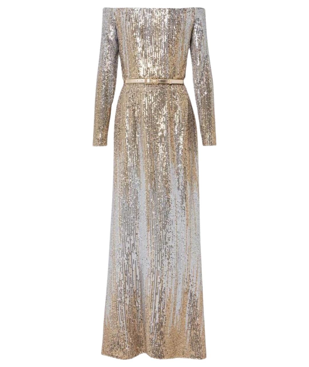 ELIE SAAB Золотое шелковое вечернее платье, фото 1