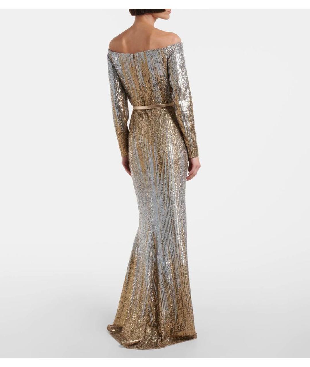 ELIE SAAB Золотое шелковое вечернее платье, фото 2