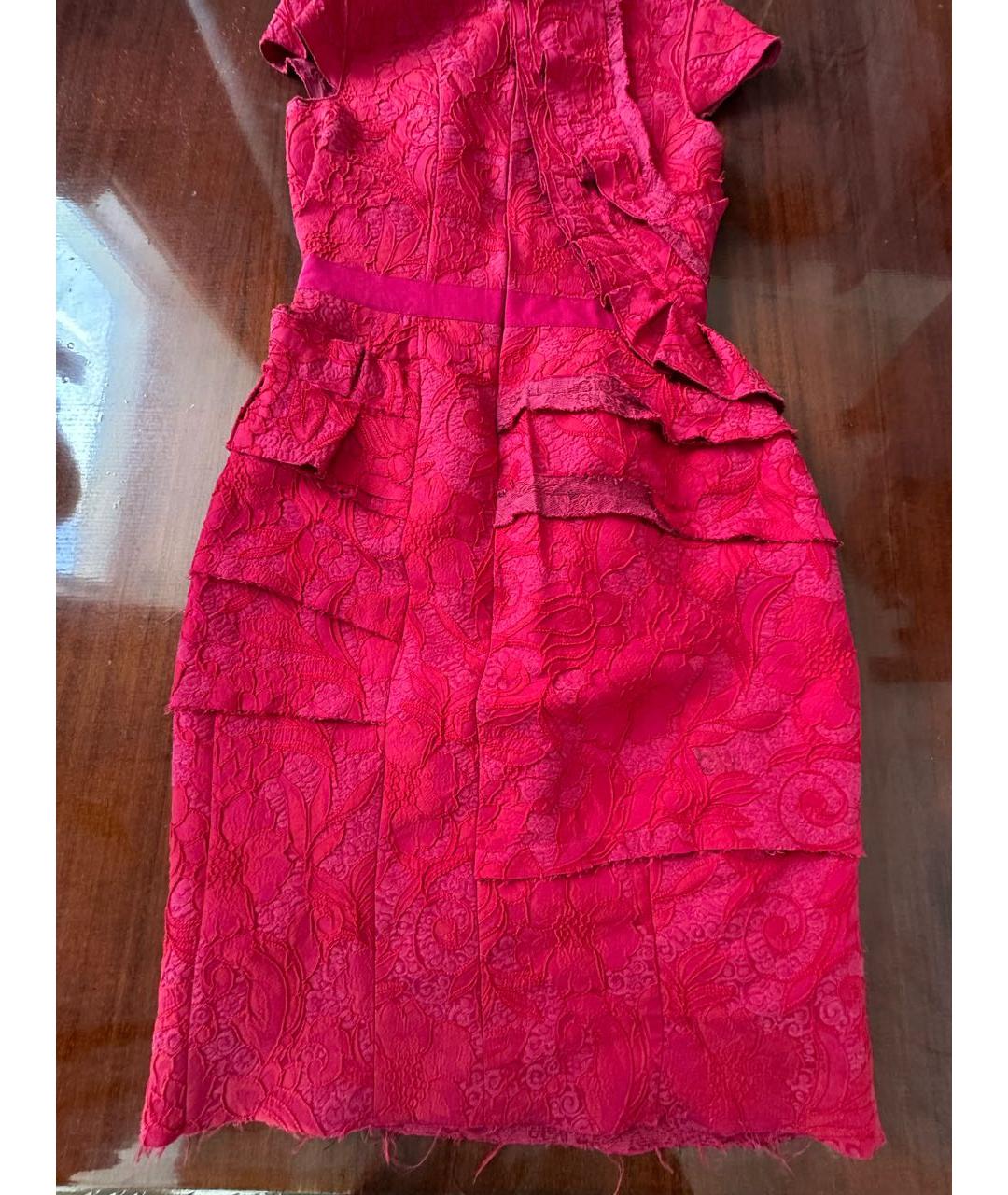 NINA RICCI Фуксия креповое коктейльное платье, фото 3
