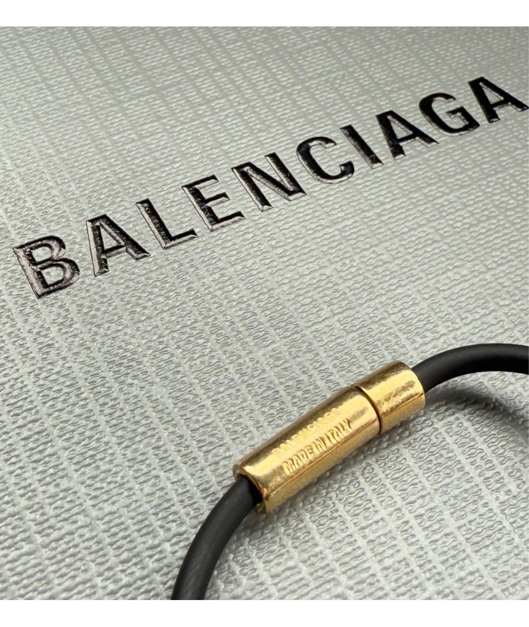 BALENCIAGA Черный кожаный чокер, фото 6