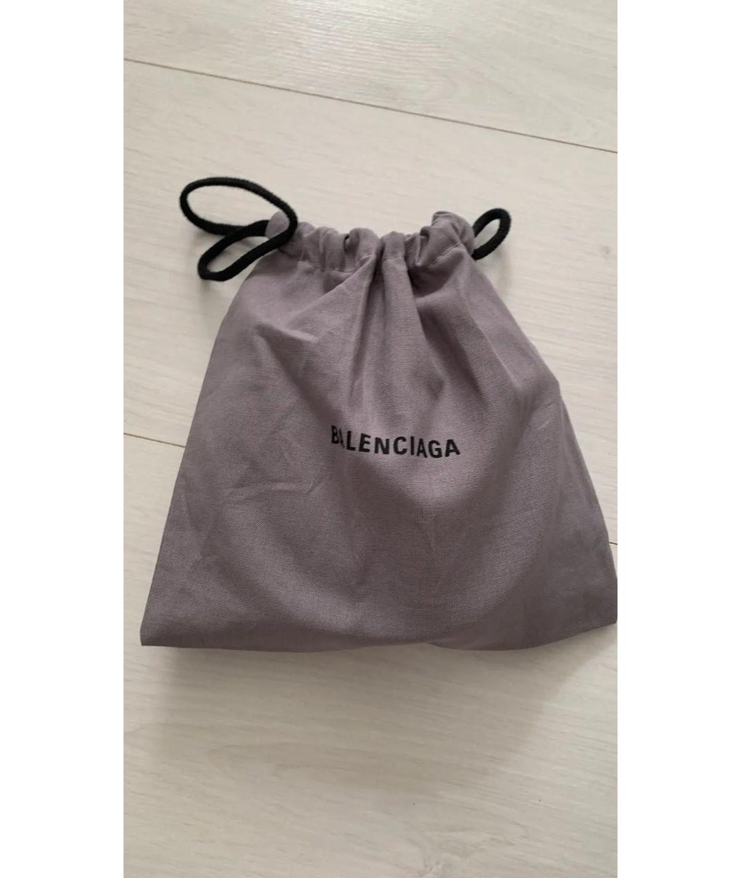 BALENCIAGA Черный кожаный ремень, фото 6