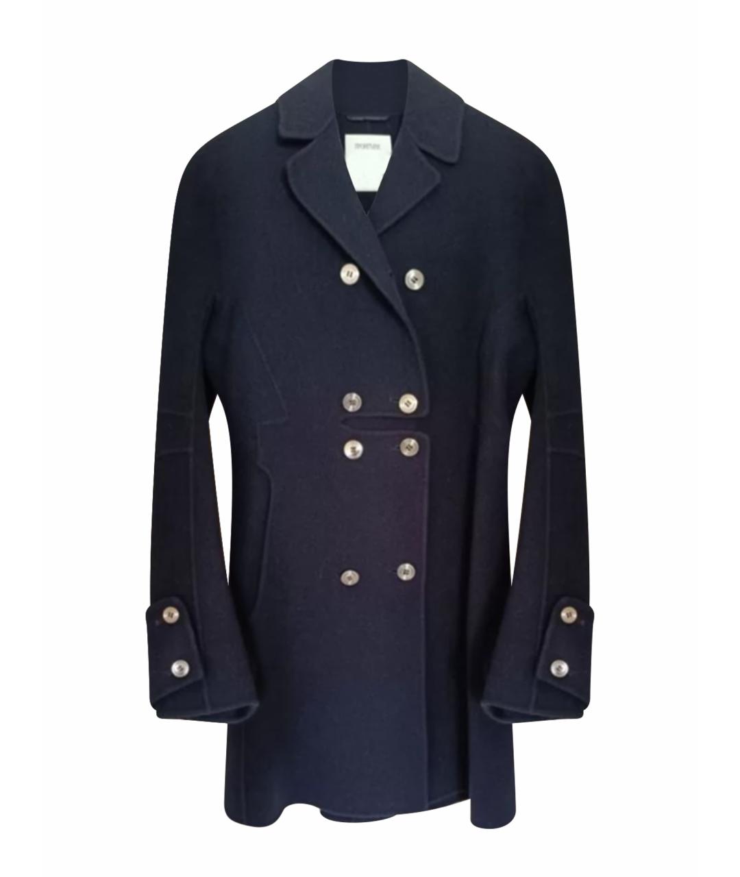 SPORTMAX Синее шерстяное пальто, фото 1