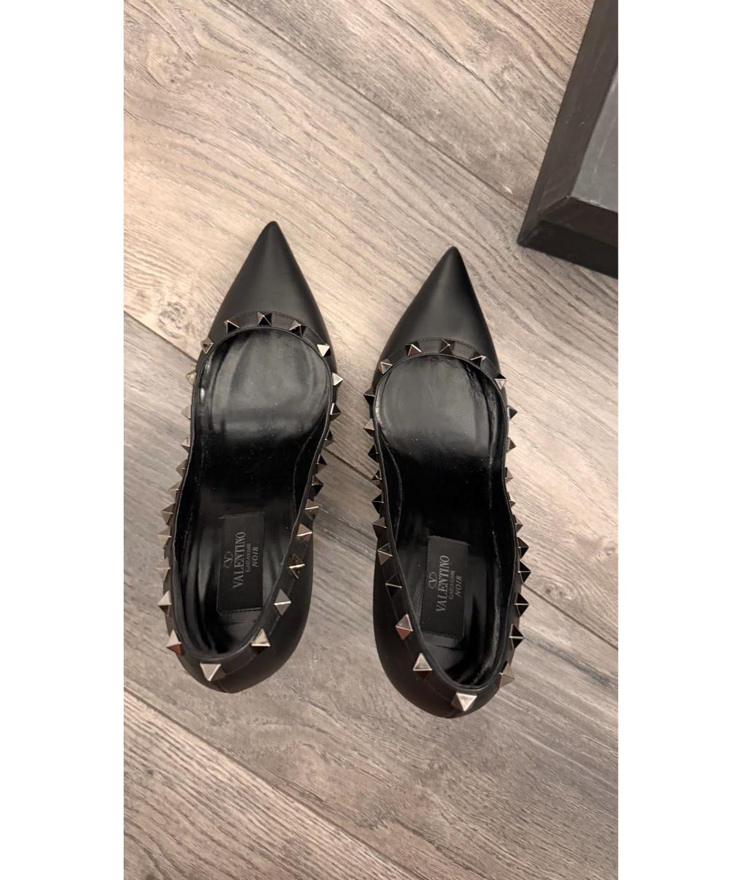 VALENTINO Черные кожаные туфли, фото 4
