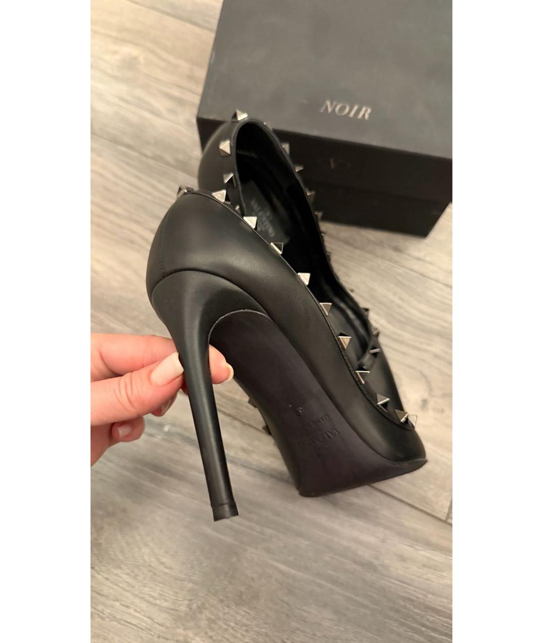 VALENTINO Черные кожаные туфли, фото 7