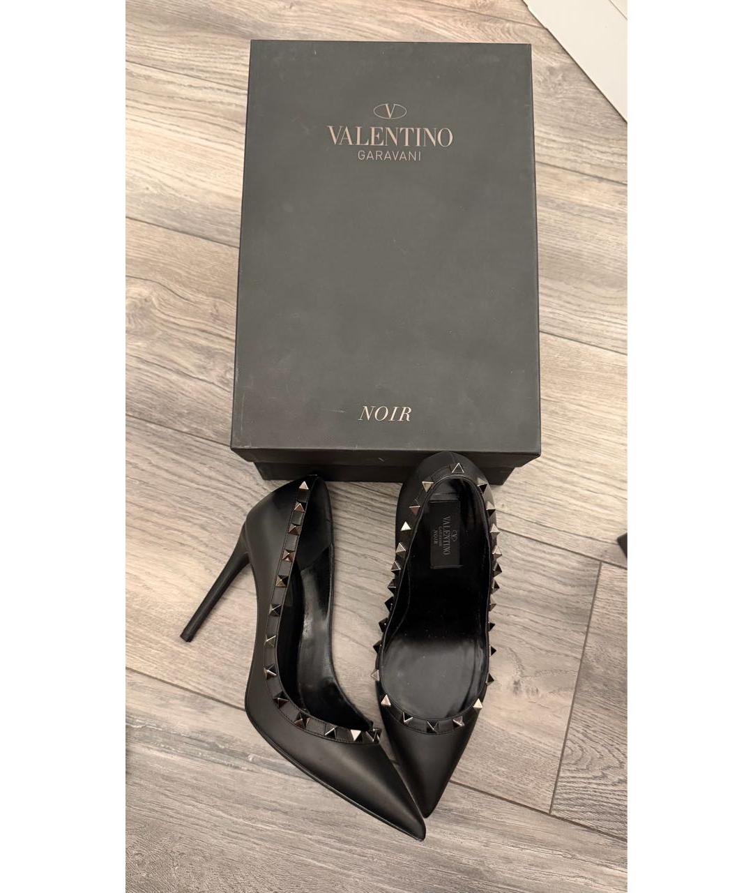VALENTINO Черные кожаные туфли, фото 5