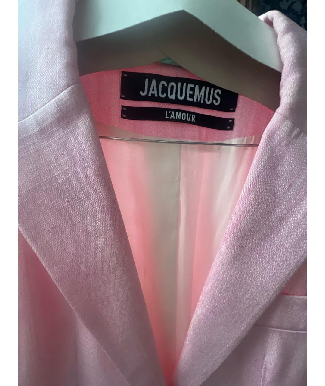 JACQUEMUS Розовый вискозный жакет/пиджак, фото 3