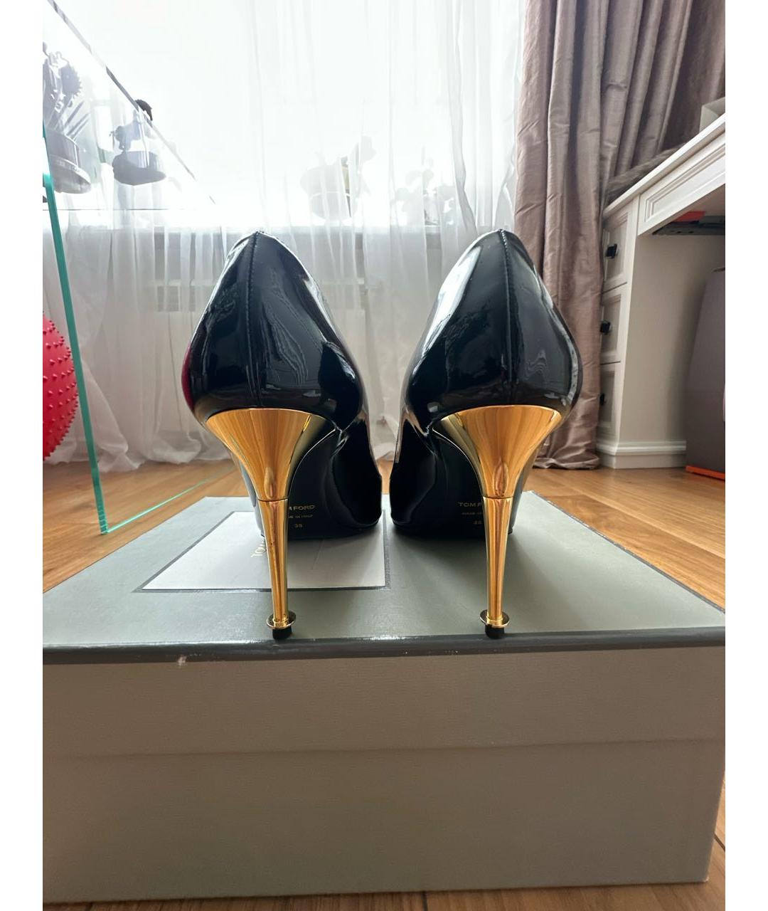 TOM FORD Черные туфли из лакированной кожи, фото 4