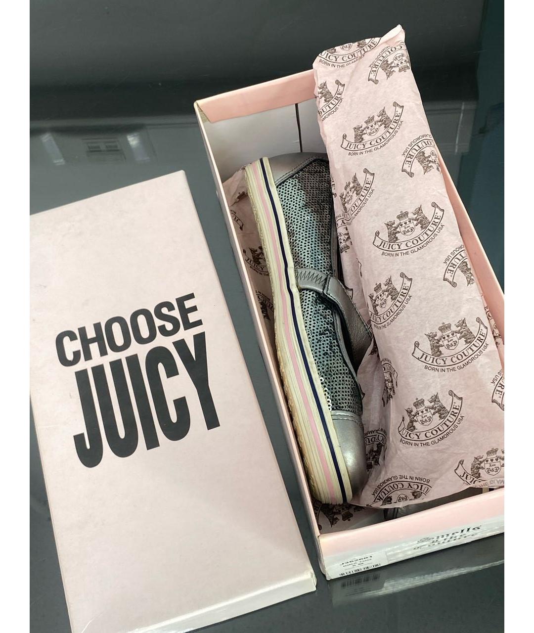 JUICY COUTURE Серебряные балетки, фото 7