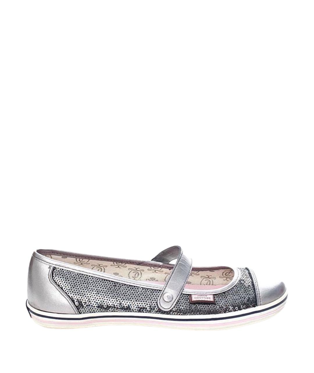 JUICY COUTURE Серебряные балетки, фото 1