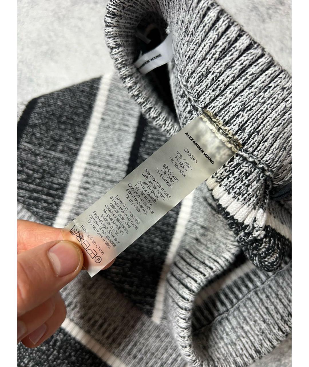 T BY ALEXANDER WANG Мульти хлопко-эластановая юбка мини, фото 4