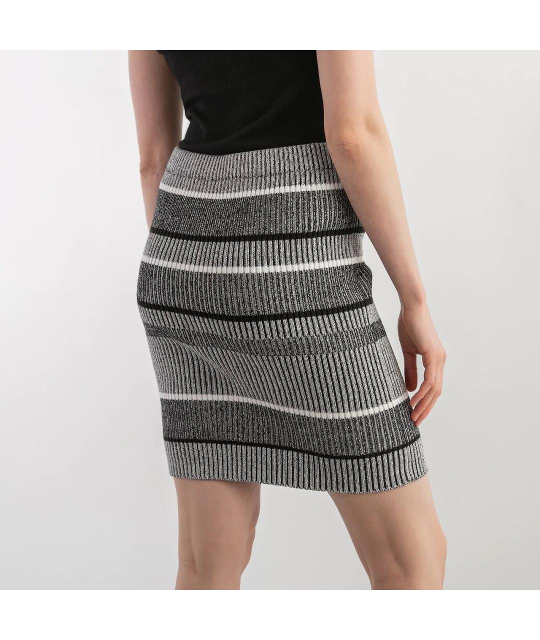 T BY ALEXANDER WANG Мульти хлопко-эластановая юбка мини, фото 5