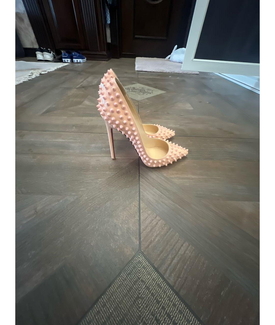 CHRISTIAN LOUBOUTIN Розовые кожаные туфли, фото 7