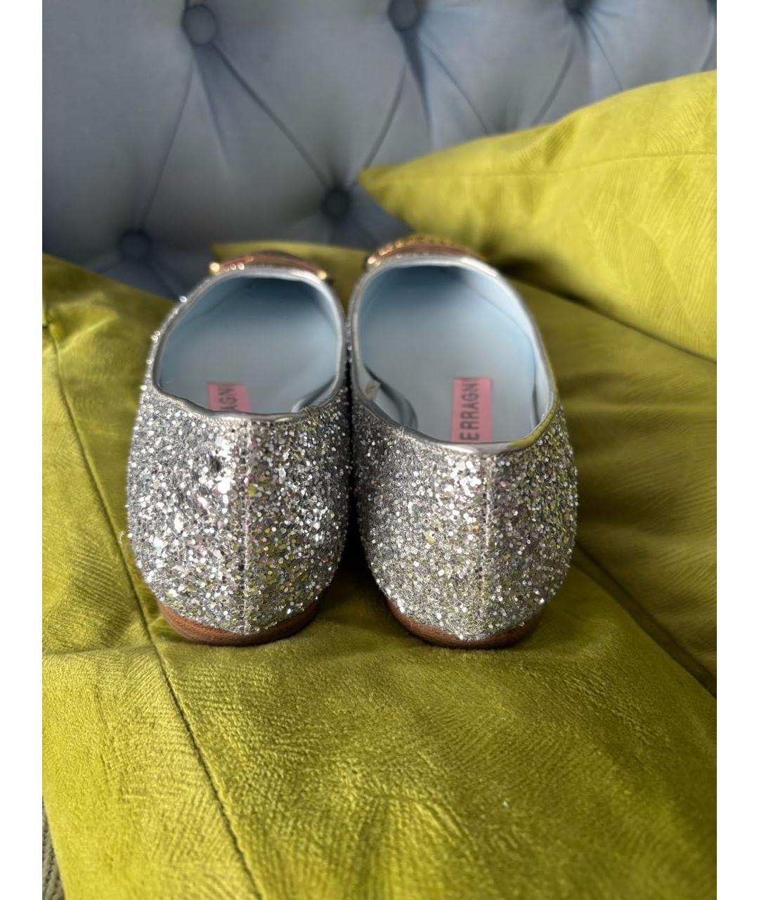 CHIARA FERRAGNI Серебряные балетки, фото 4