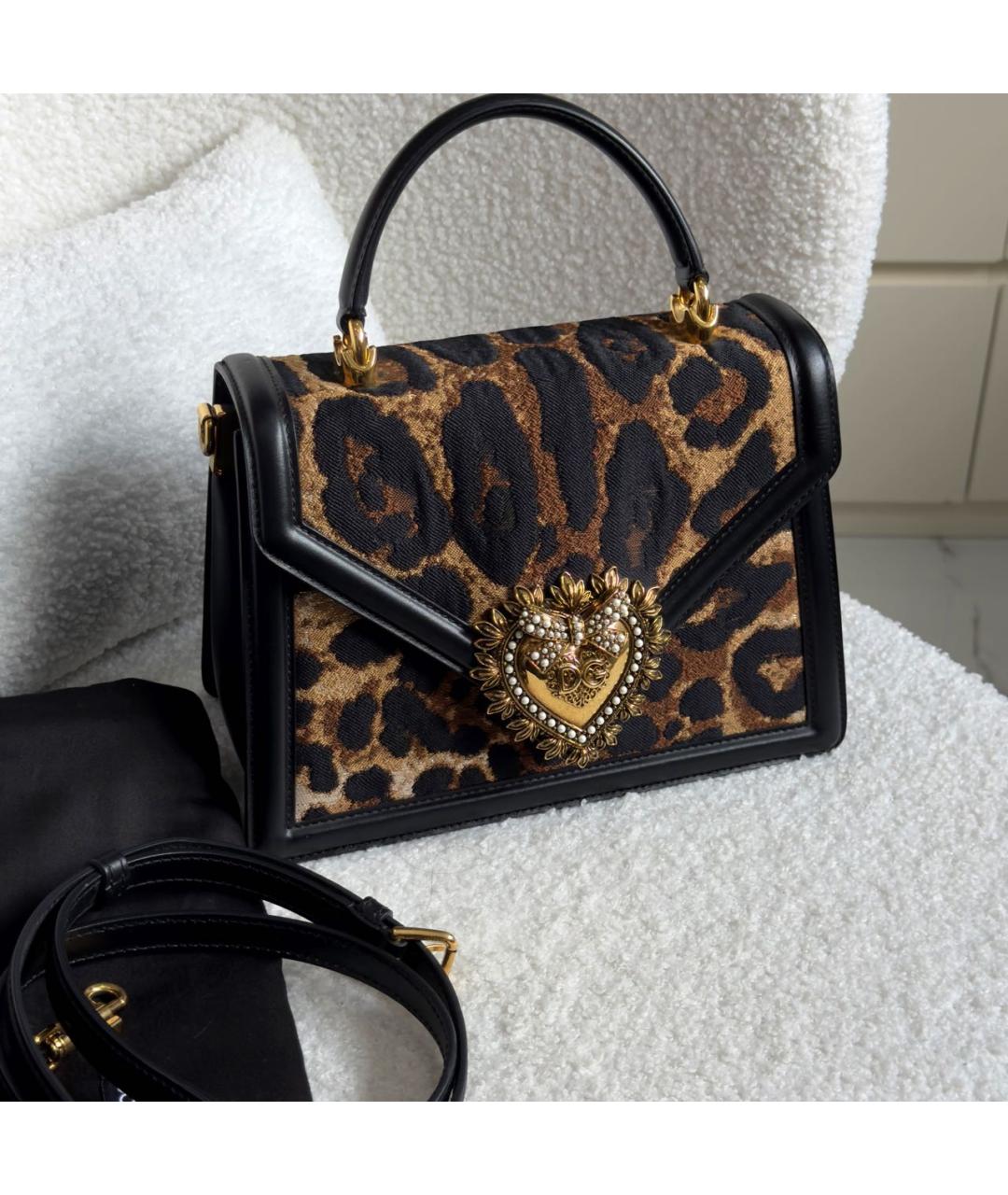DOLCE&GABBANA Коричневая сумка через плечо, фото 3