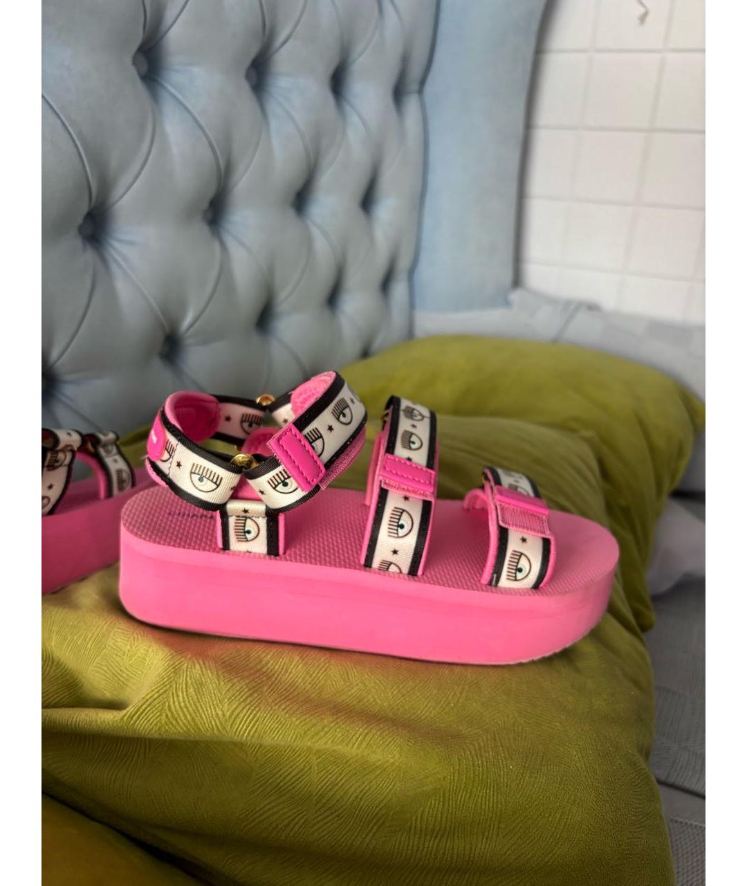 CHIARA FERRAGNI Фуксия босоножки, фото 7
