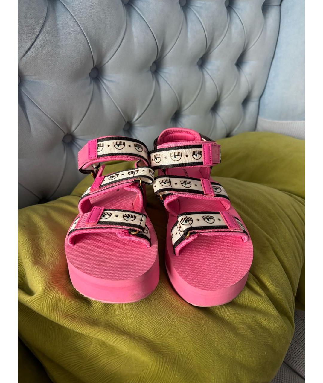 CHIARA FERRAGNI Фуксия босоножки, фото 6