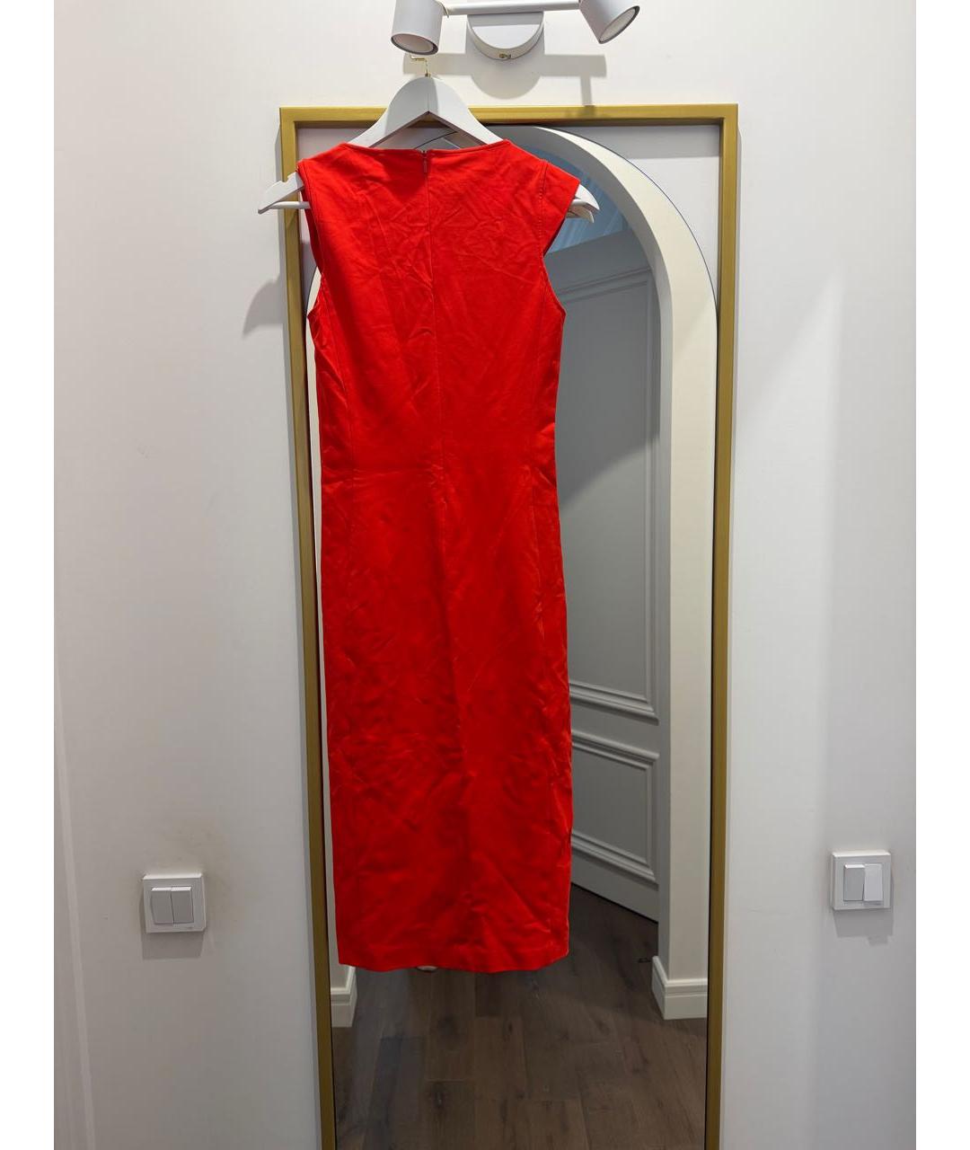 PINKO Красное вискозное коктейльное платье, фото 2