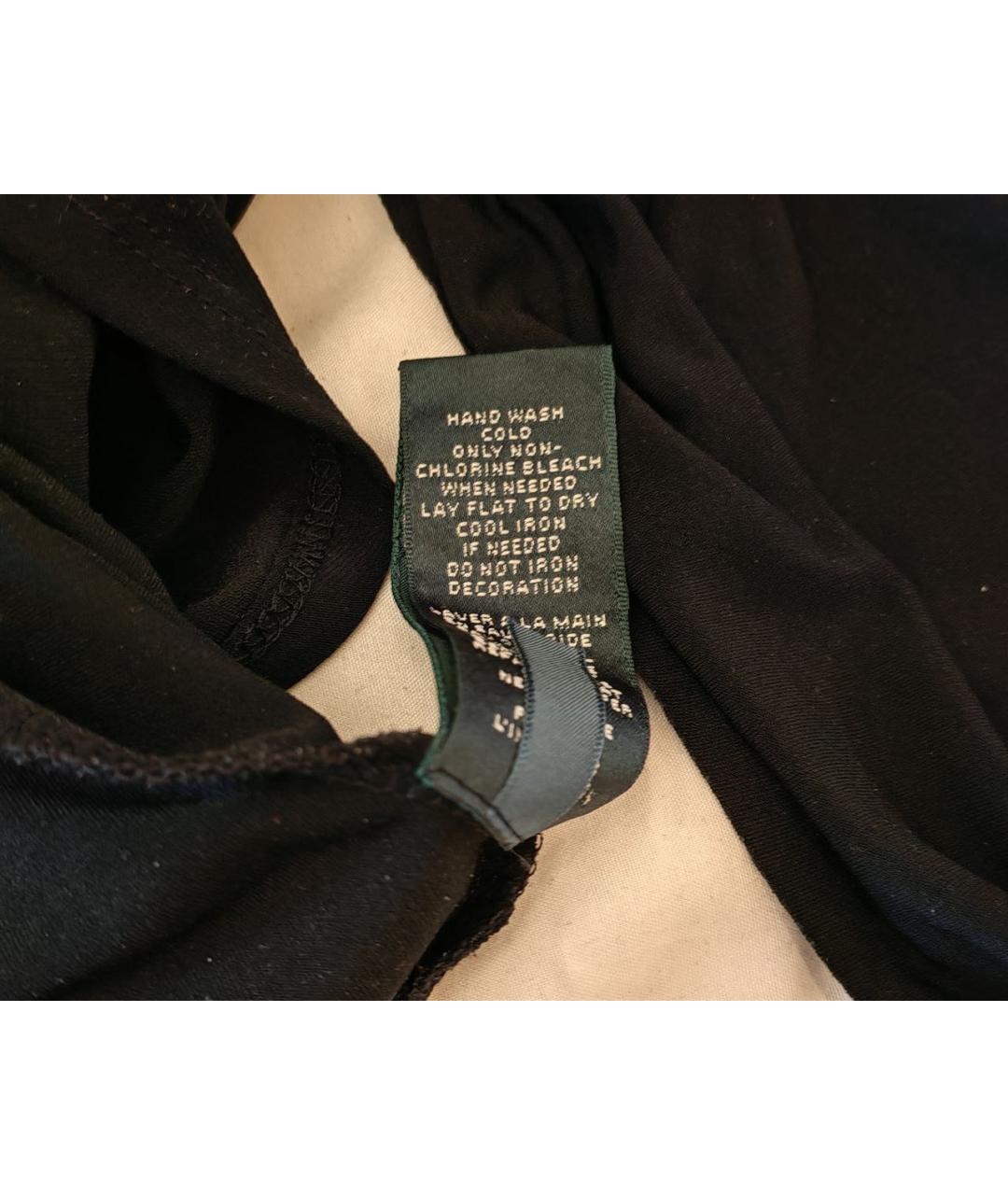 POLO RALPH LAUREN Черное полиэстеровое вечернее платье, фото 6