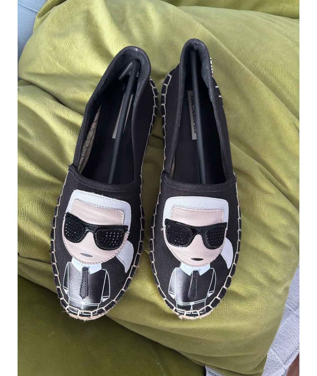 KARL LAGERFELD Черные текстильные эспадрильи, фото 3