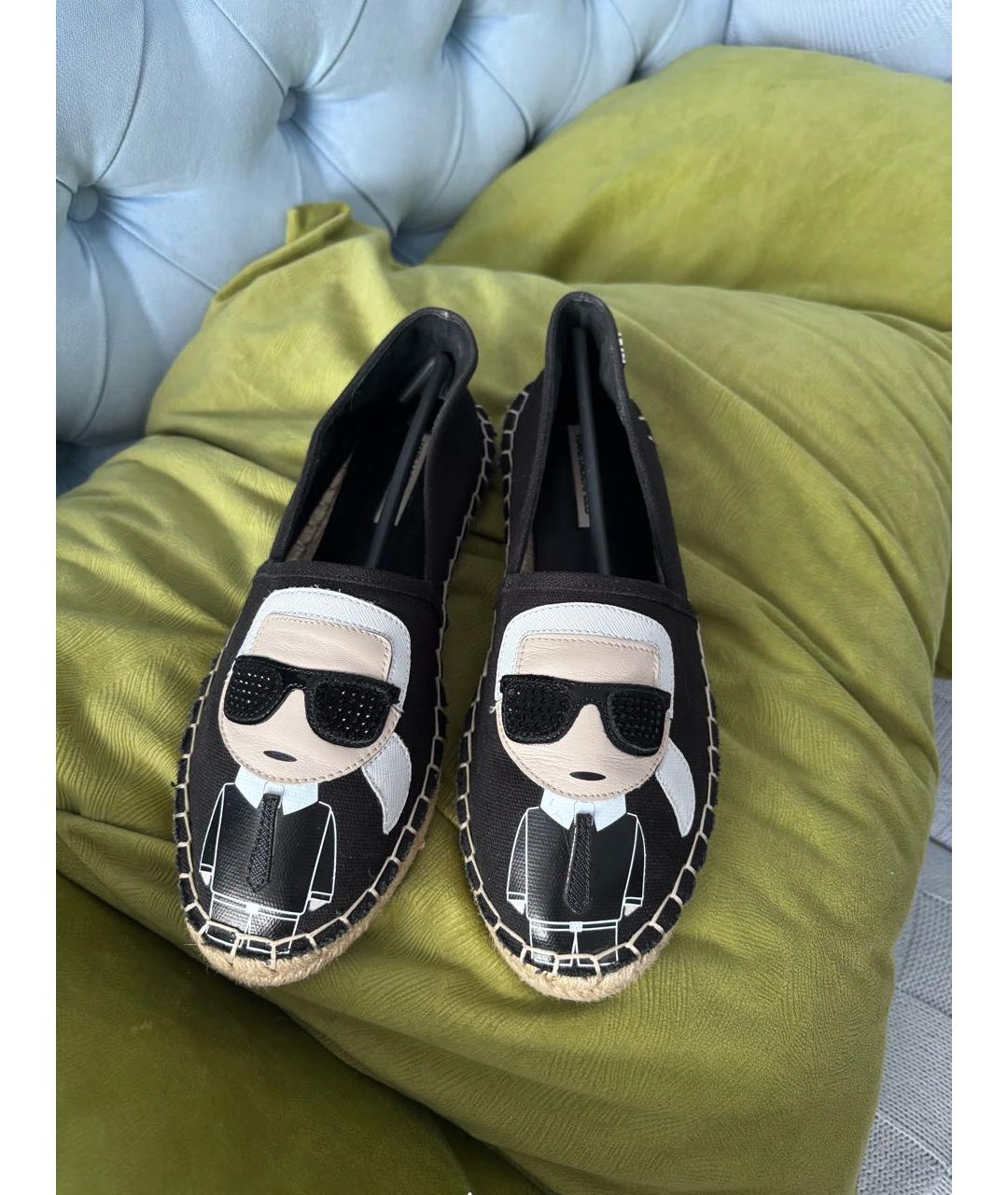 KARL LAGERFELD Черные текстильные эспадрильи, фото 2