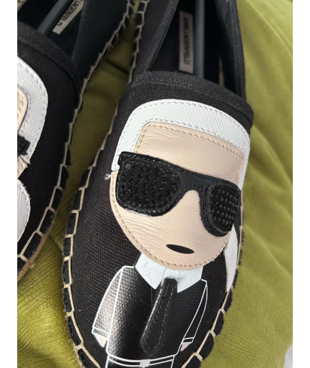 KARL LAGERFELD Черные текстильные эспадрильи, фото 4