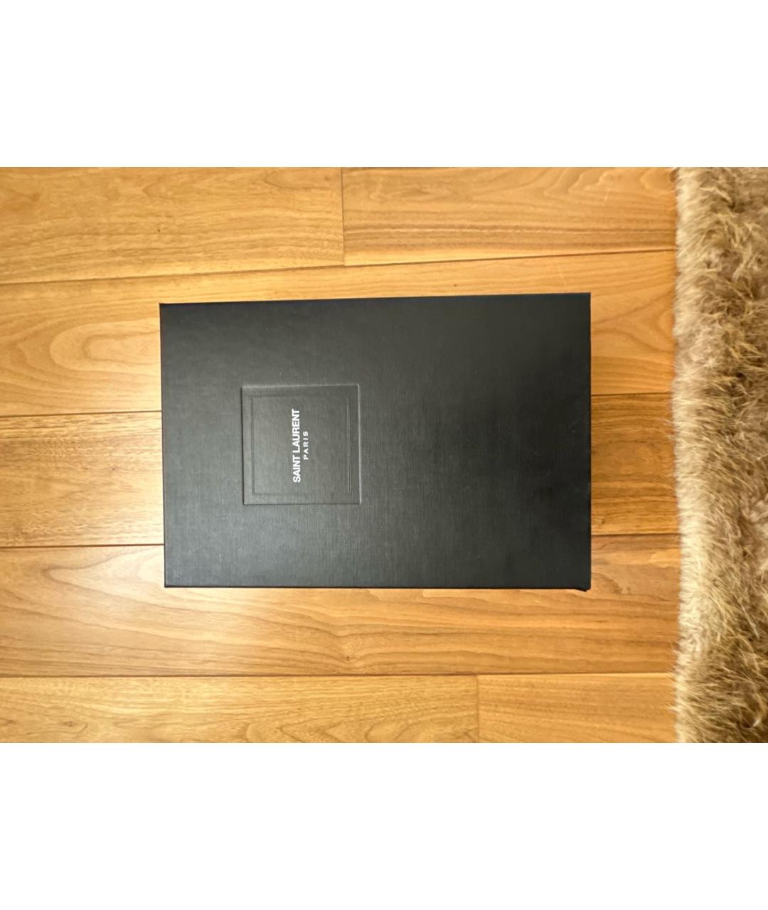 SAINT LAURENT Синие кожаные туфли, фото 8