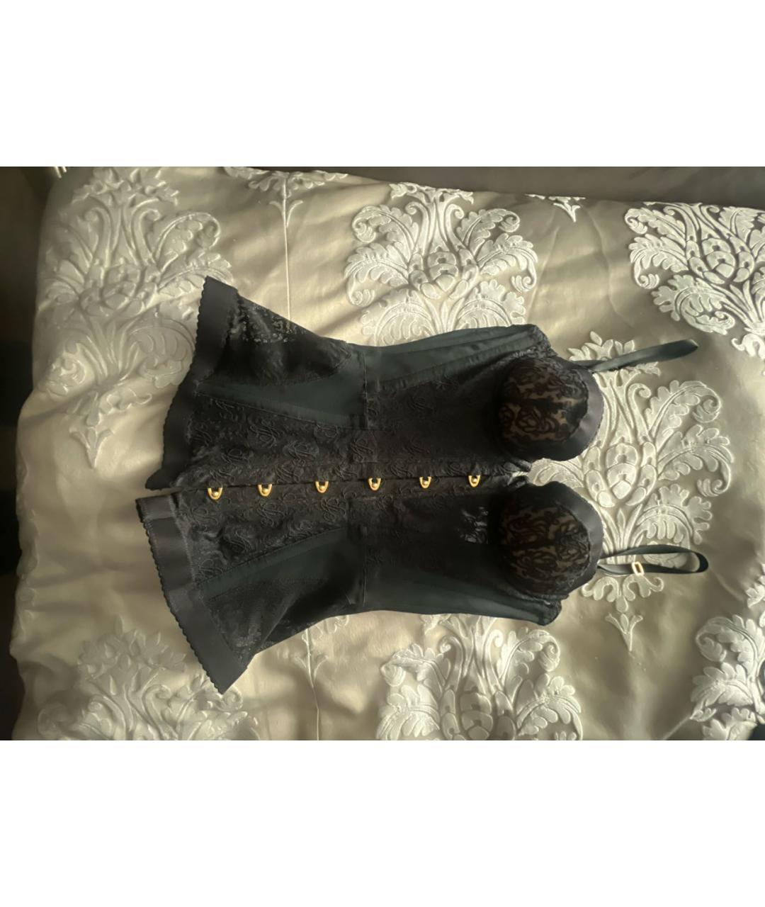 AGENT PROVOCATEUR Черный шелковый корсет, фото 6