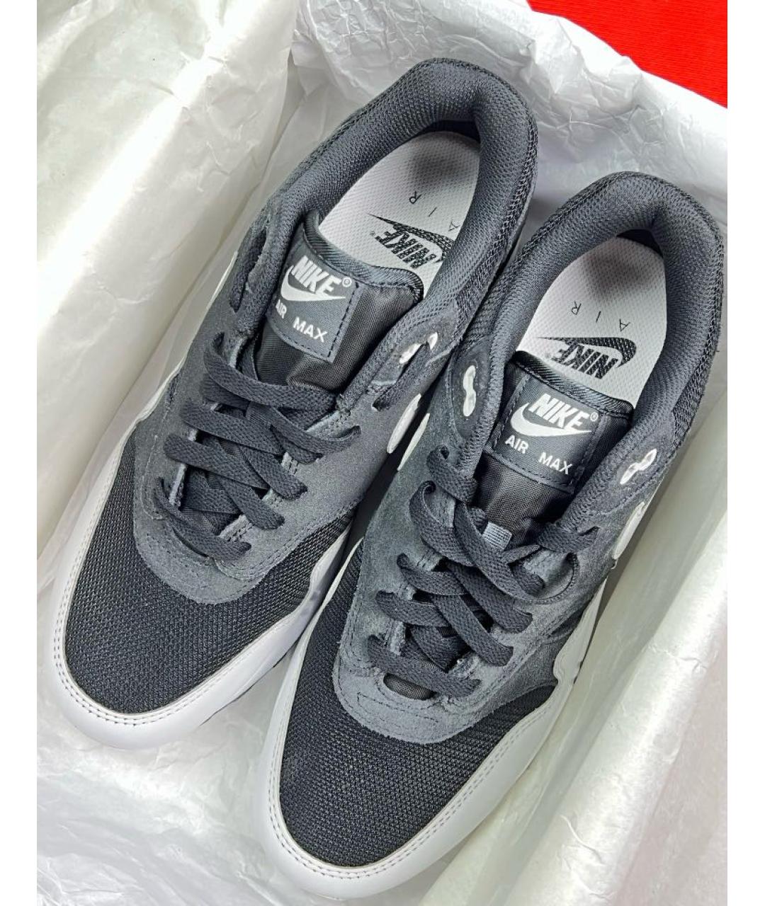 NIKE Черные замшевые низкие кроссовки / кеды, фото 5