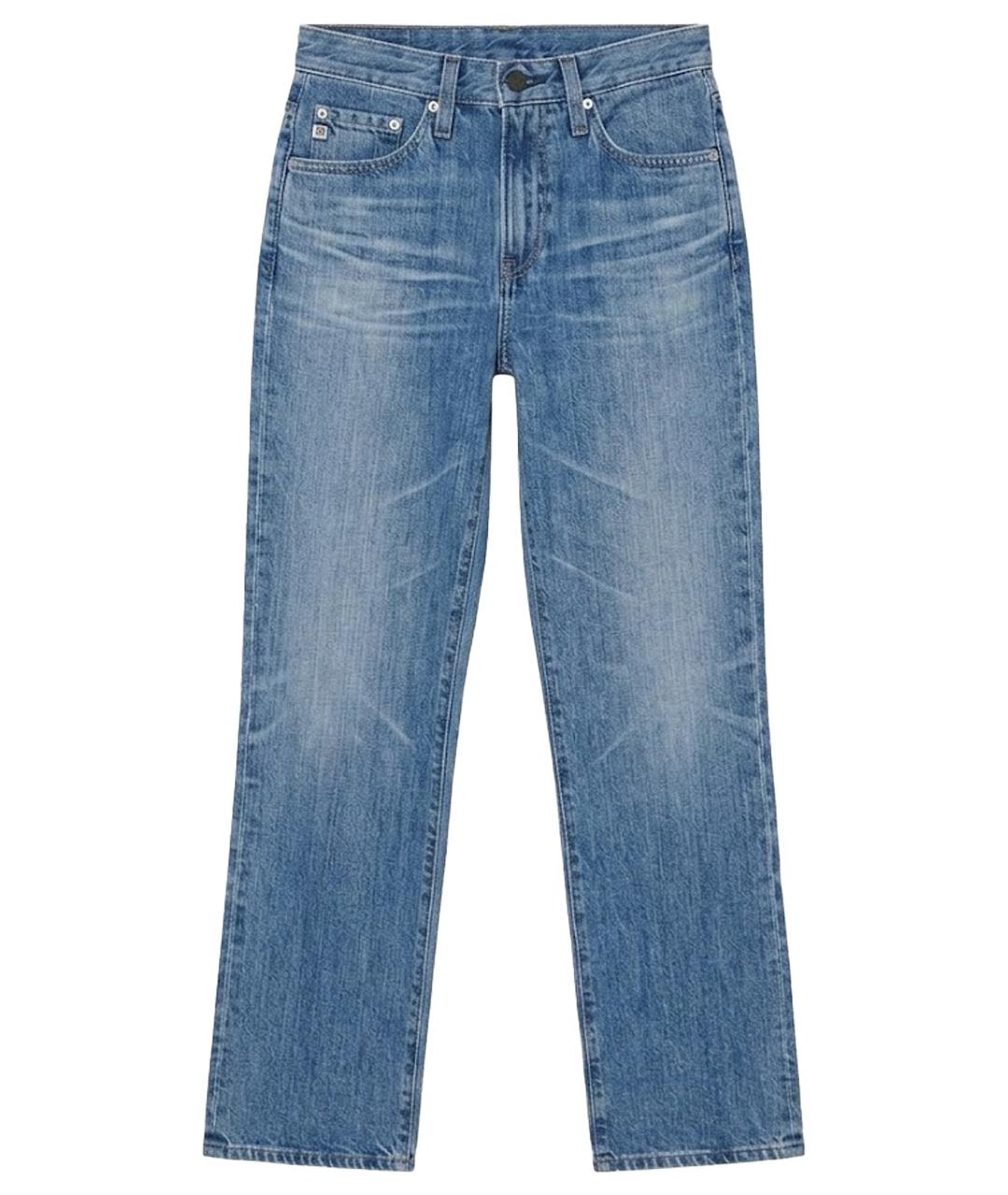 AG JEANS Синие прямые джинсы, фото 1