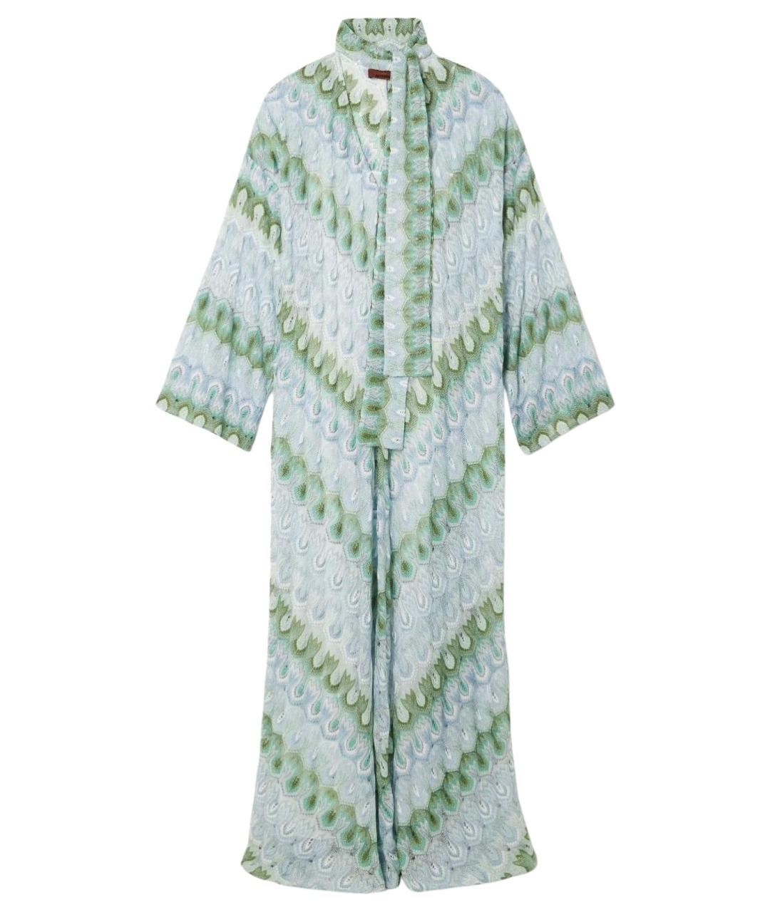 MISSONI Голубое вискозное повседневное платье, фото 1