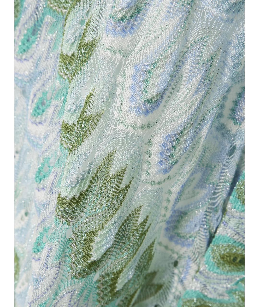 MISSONI Голубое вискозное повседневное платье, фото 5