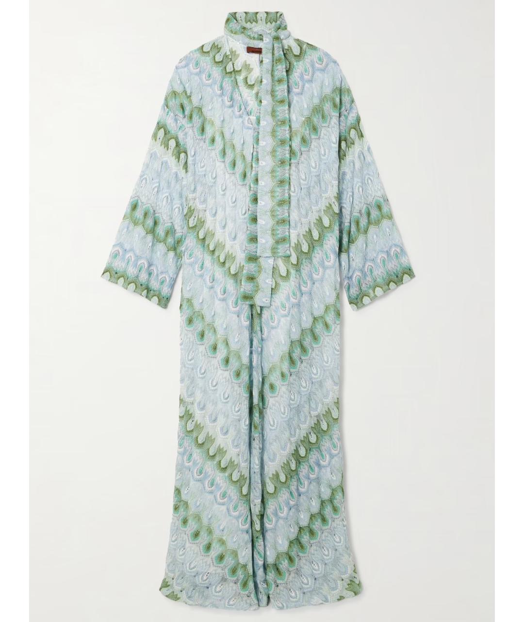 MISSONI Голубое вискозное повседневное платье, фото 6