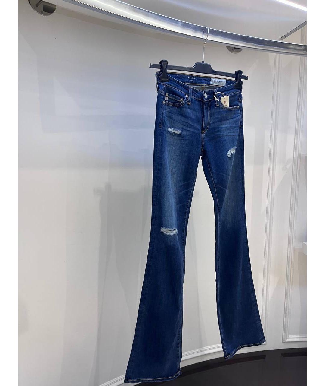 AG JEANS Синие джинсы клеш, фото 3