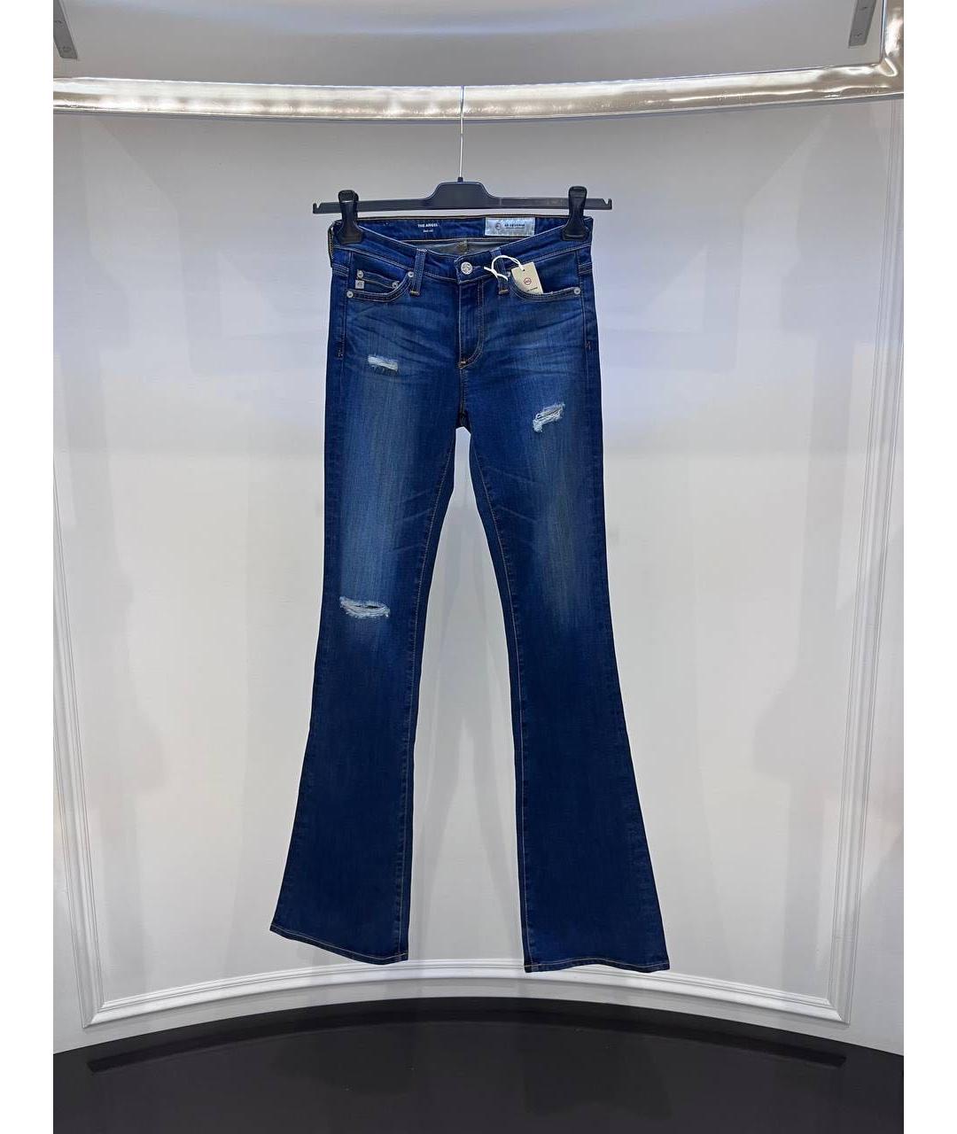 AG JEANS Синие джинсы клеш, фото 4