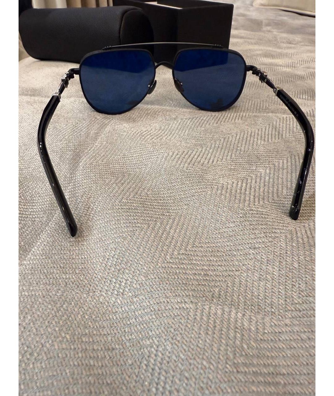 CHROME HEARTS Черные металлические солнцезащитные очки, фото 6