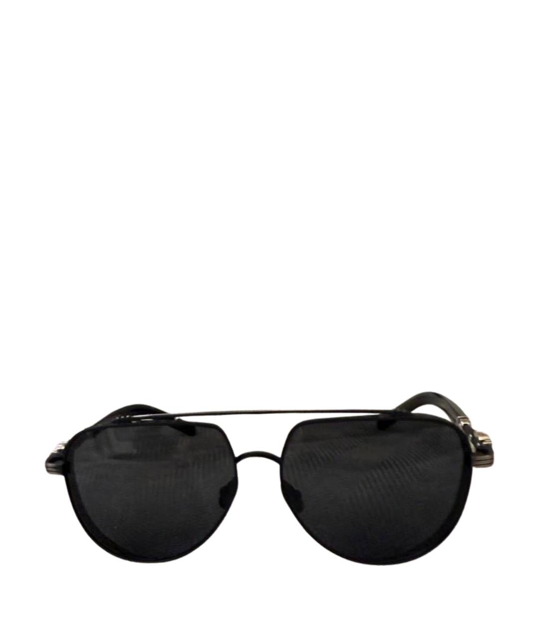 CHROME HEARTS Черные металлические солнцезащитные очки, фото 1