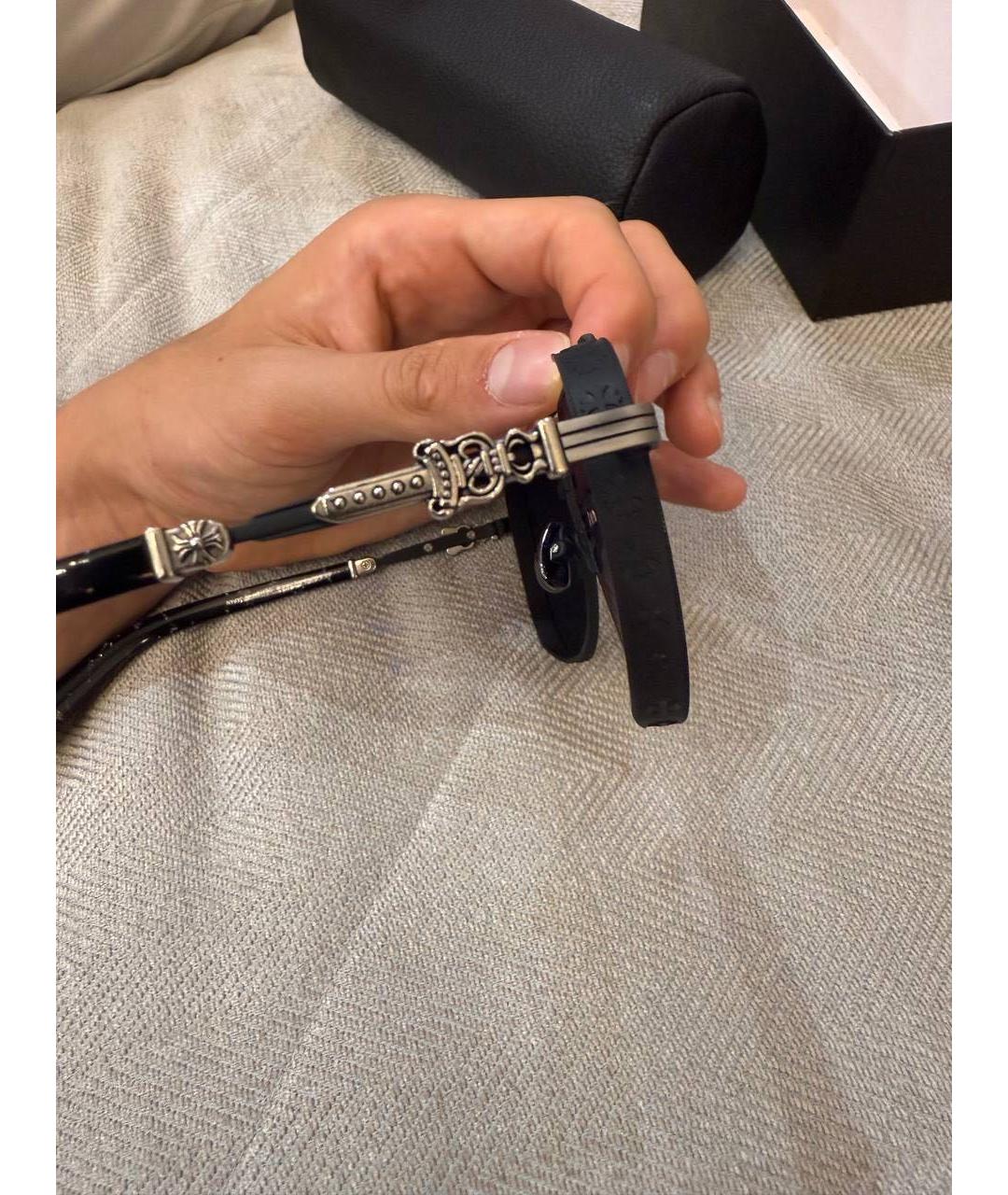 CHROME HEARTS Черные металлические солнцезащитные очки, фото 2