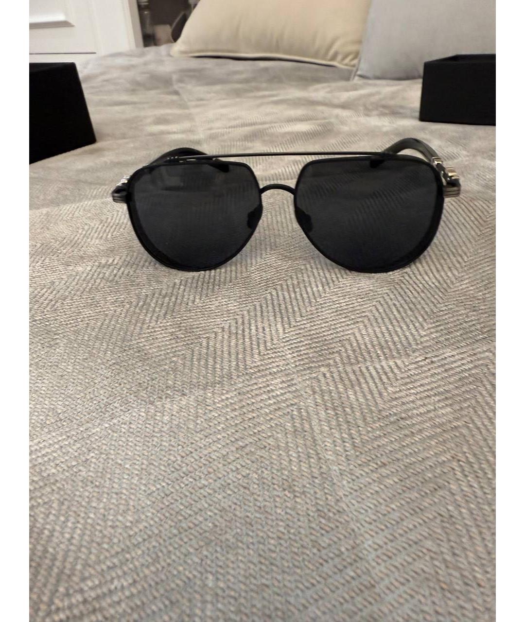CHROME HEARTS Черные металлические солнцезащитные очки, фото 9
