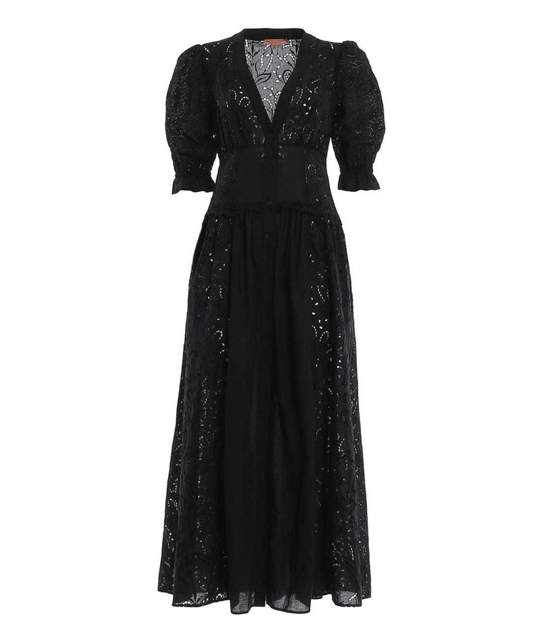 ERMANNO SCERVINO Черное хлопковое повседневное платье, фото 1