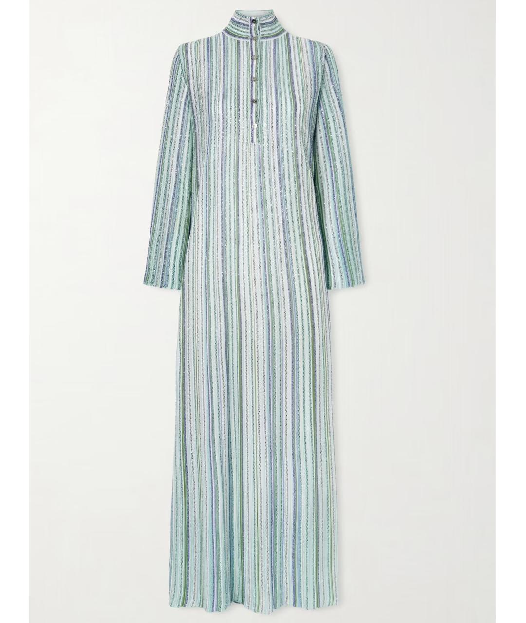 MISSONI Голубое вискозное коктейльное платье, фото 5