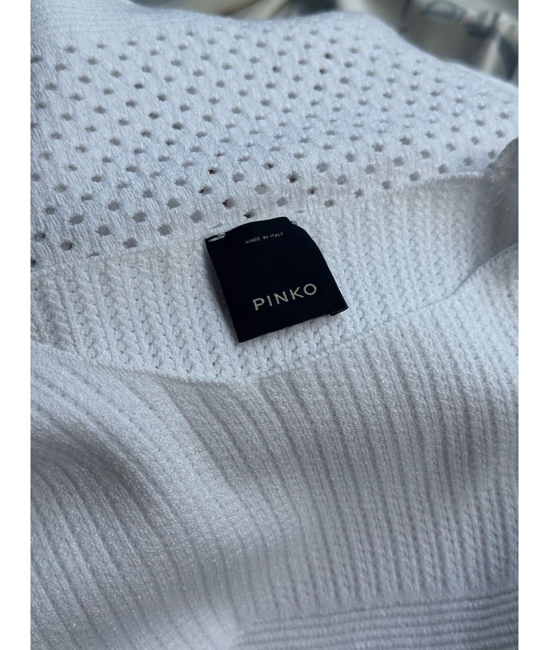 PINKO Белая вискозная майка, фото 3