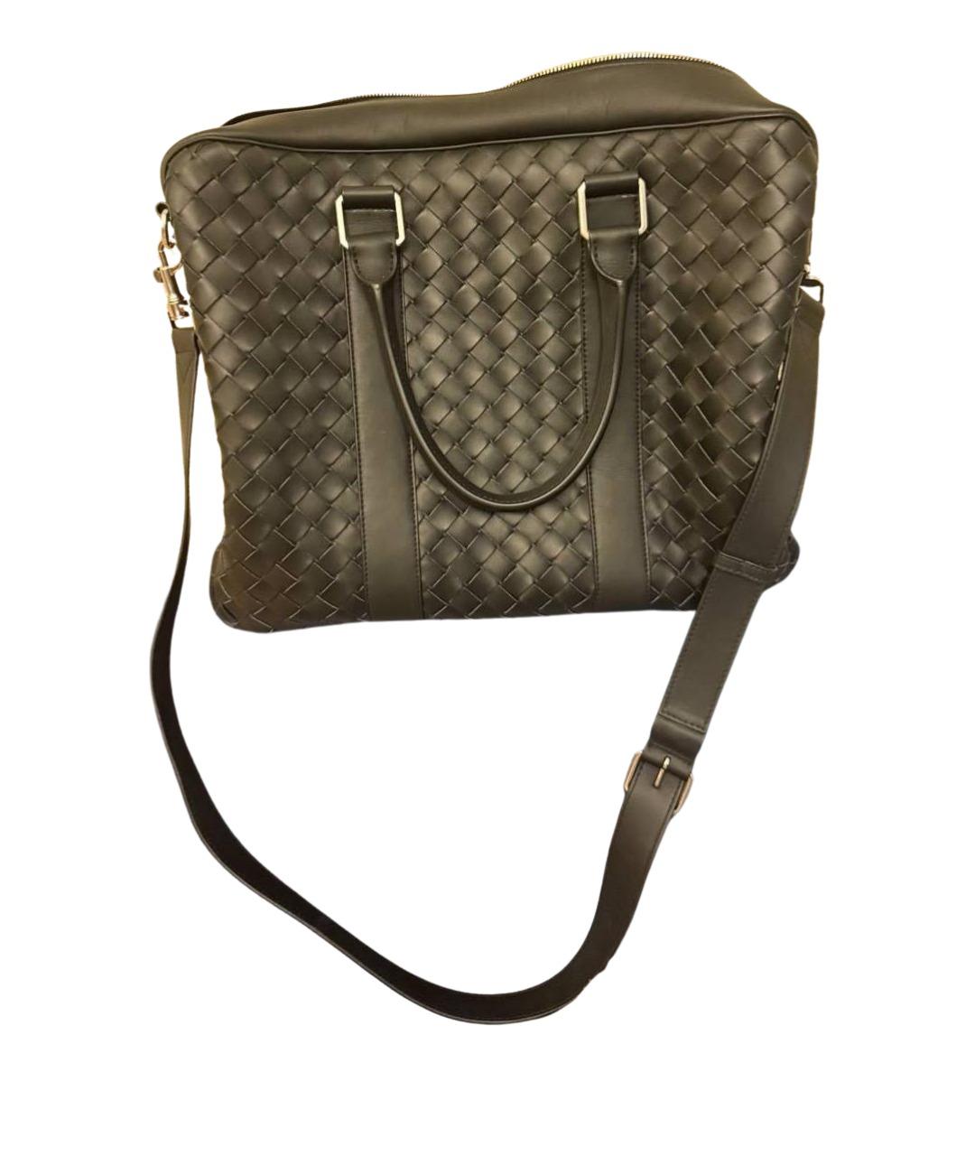 BOTTEGA VENETA Черная кожаная поясная сумка, фото 1