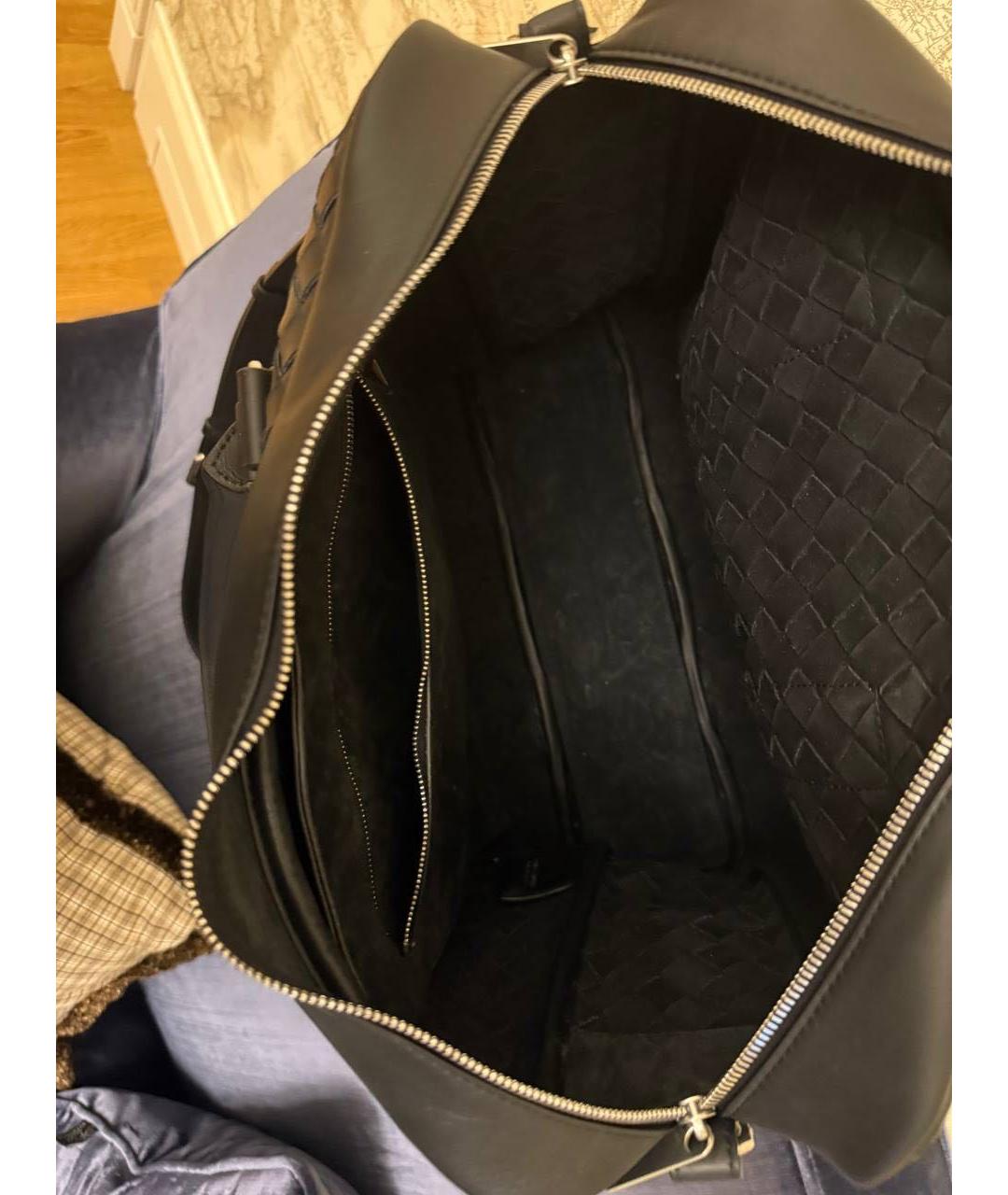 BOTTEGA VENETA Черная кожаная поясная сумка, фото 3