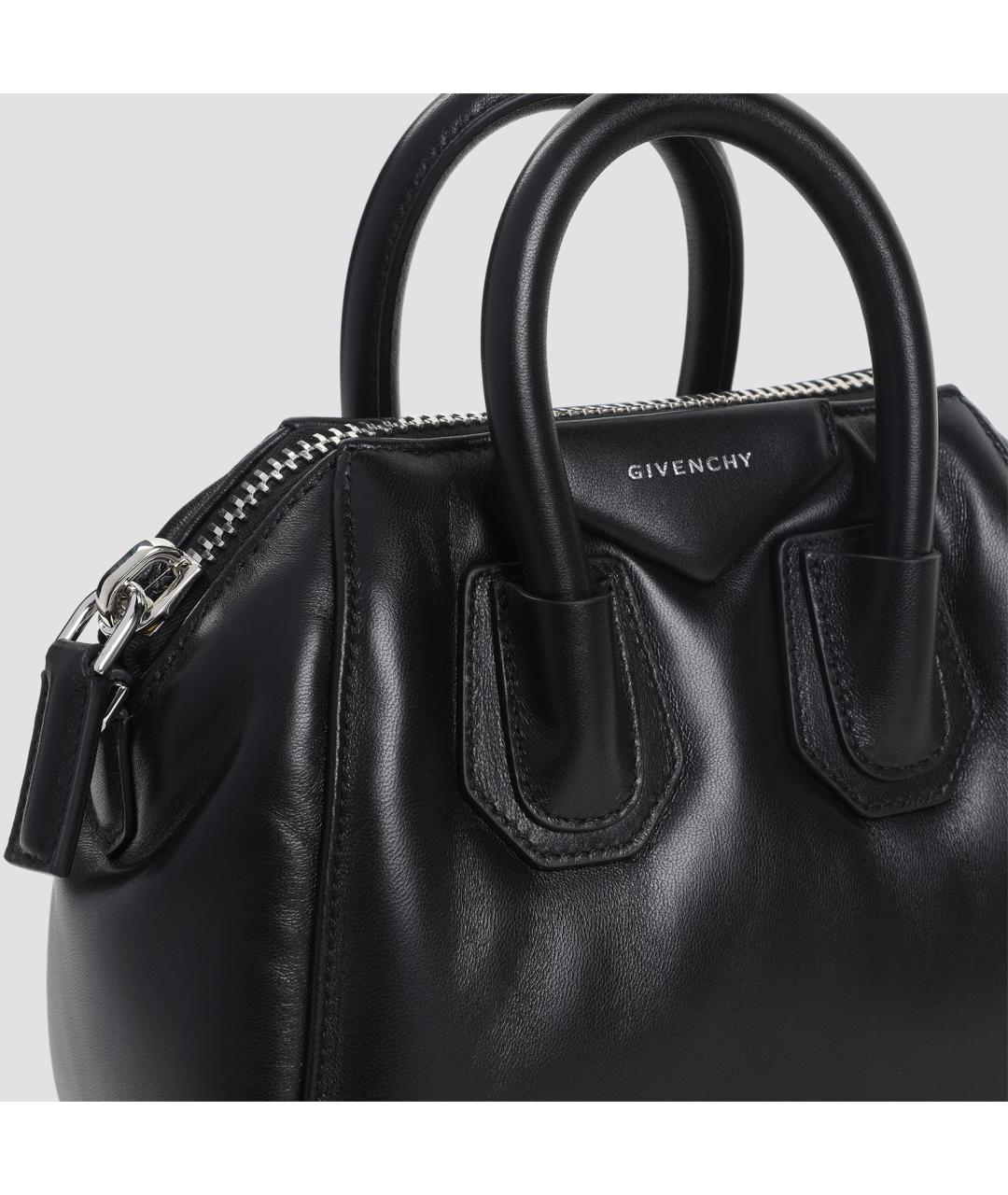 GIVENCHY Черная кожаная сумка тоут, фото 5