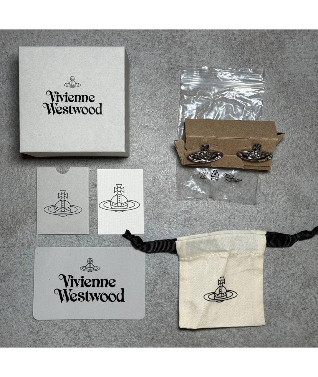 VIVIENNE WESTWOOD Серебряные латунные серьги, фото 6